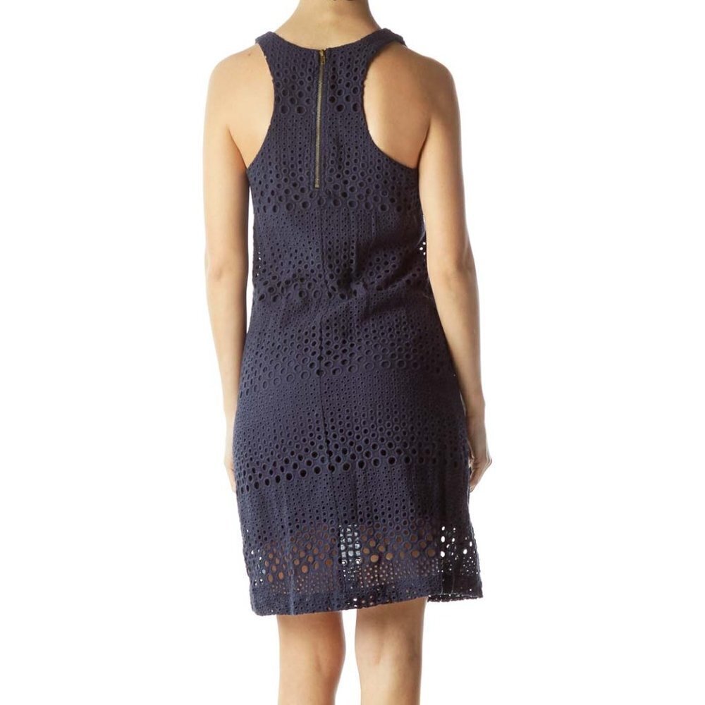 sunday in brooklyn Navy Blue Round Neck Sleeveless Knit Dress - Picture 3 of 3